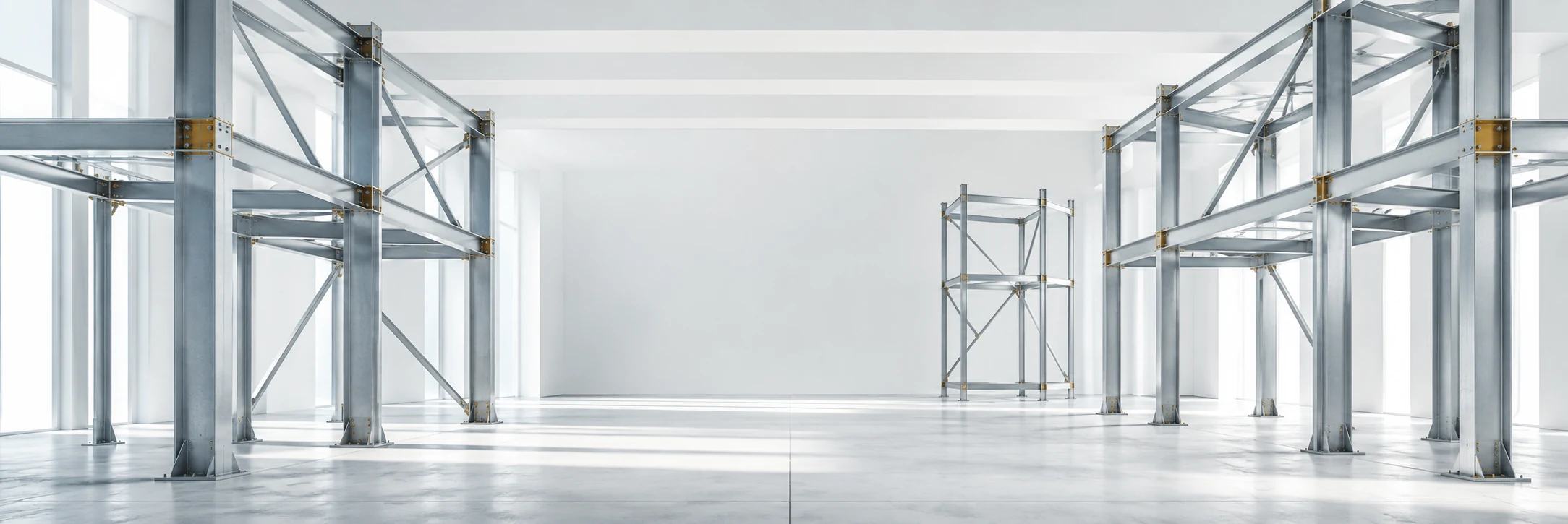 Conceptual steel-frame system representing coordinated group capabilities
